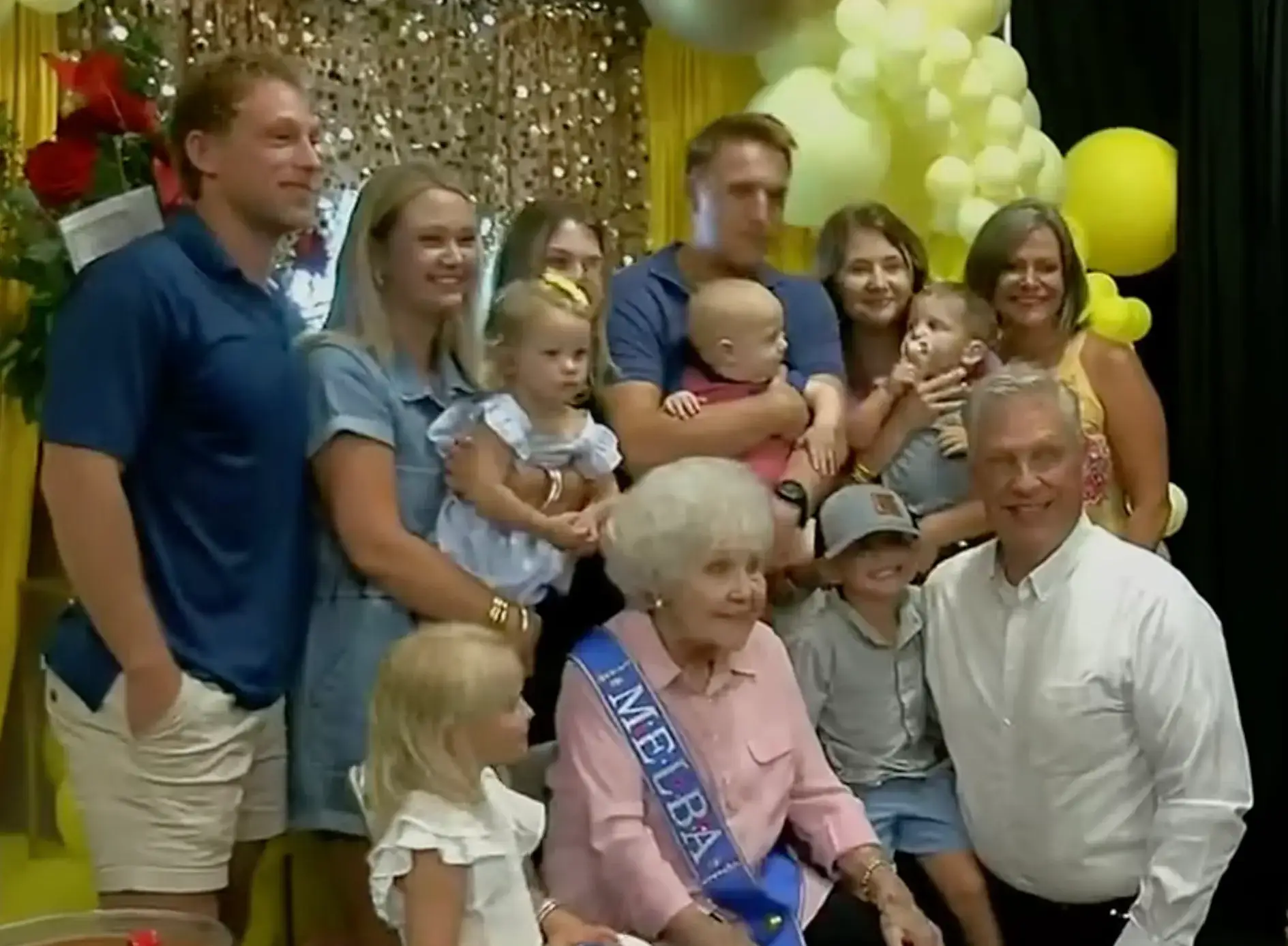 Melba was honored with a big party.