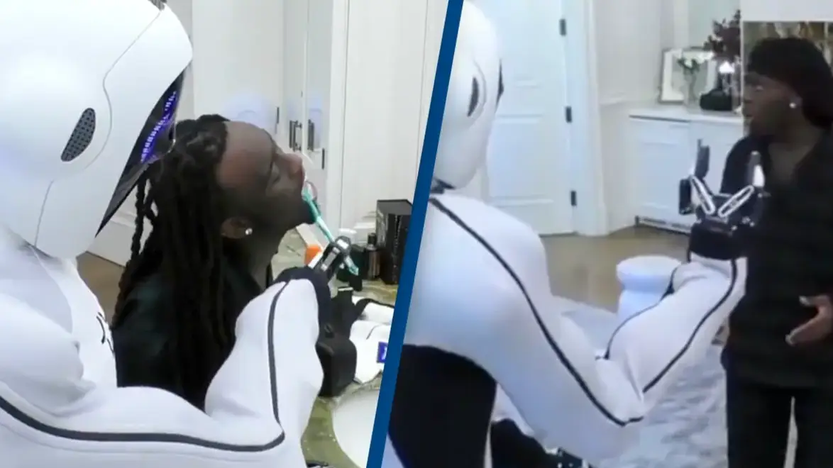 Kai Cenat shows off his $24,000 robot personal assistant on livestream revealing shocking things it can do