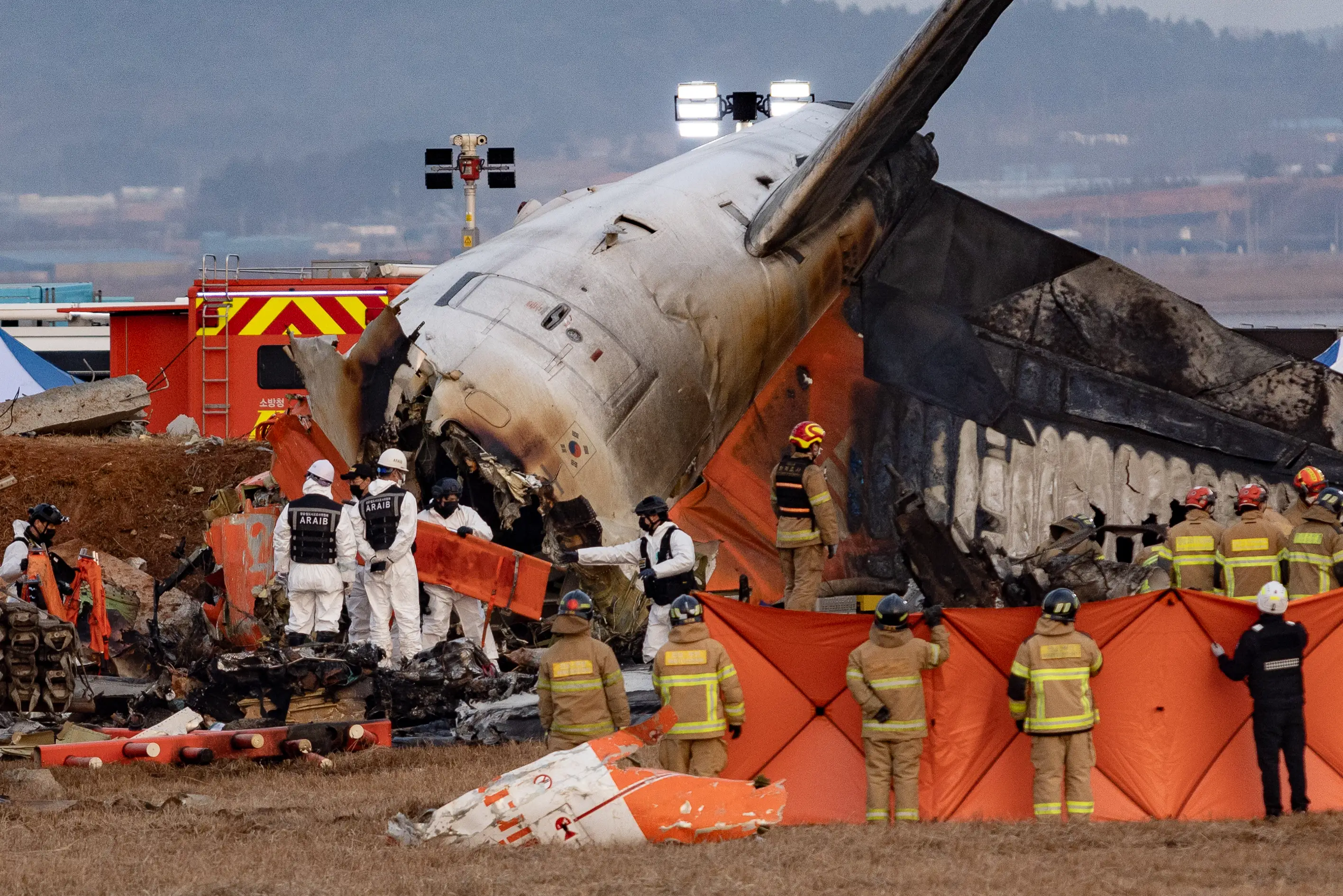 Yesterday's crash has been branded as South Korea's worst ever aviation disaster (Chris Jung/NurPhoto via Getty Images)