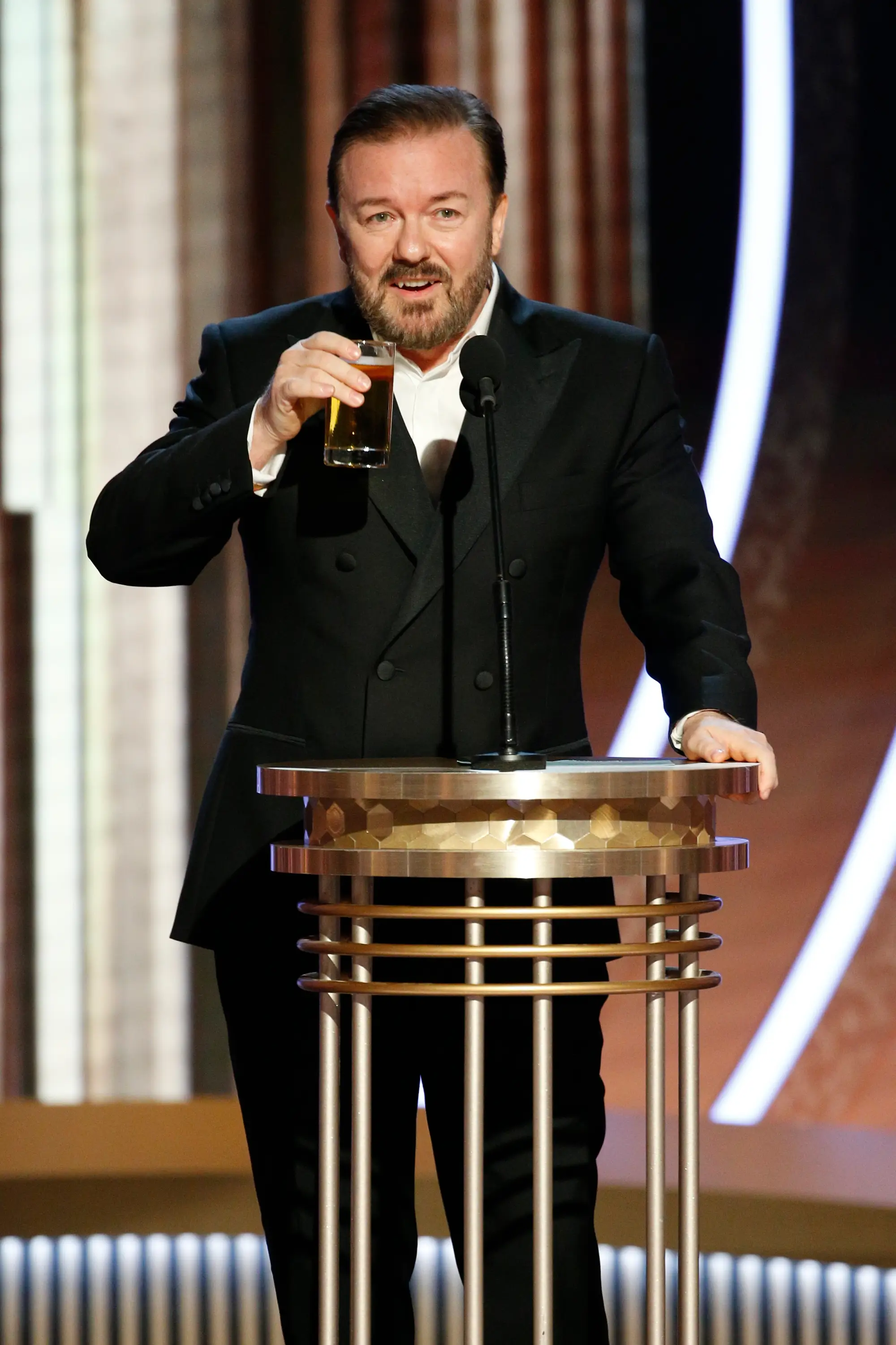 Gervais has faced some backlash in the past for jokes about the Trans community (Paul Drinkwater/NBCUniversal Media, LLC via Getty Images)