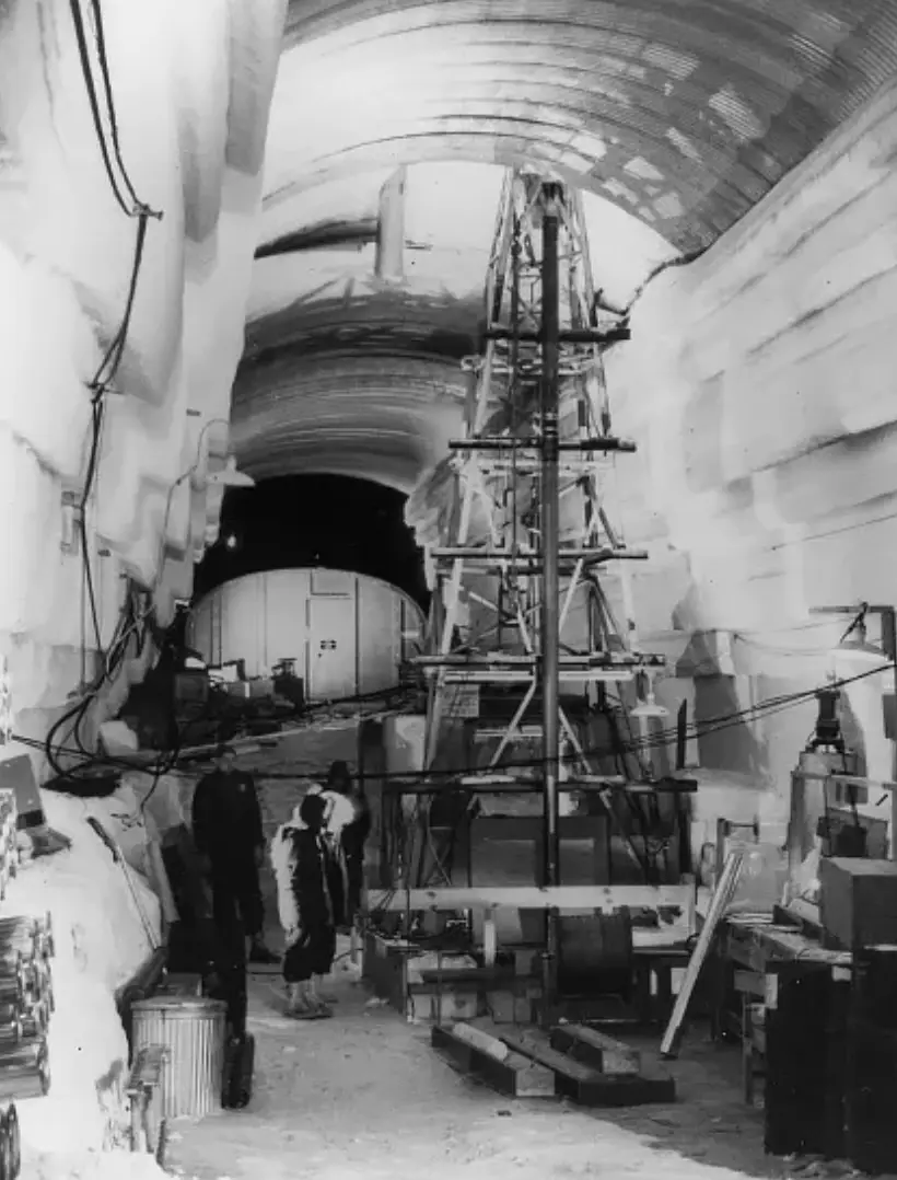 Camp Century was a nuclear-powered community that lived under 118ft of ice (NASA)
