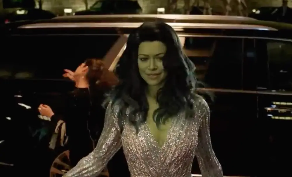 The sequin dress was the most difficult outfit to create.