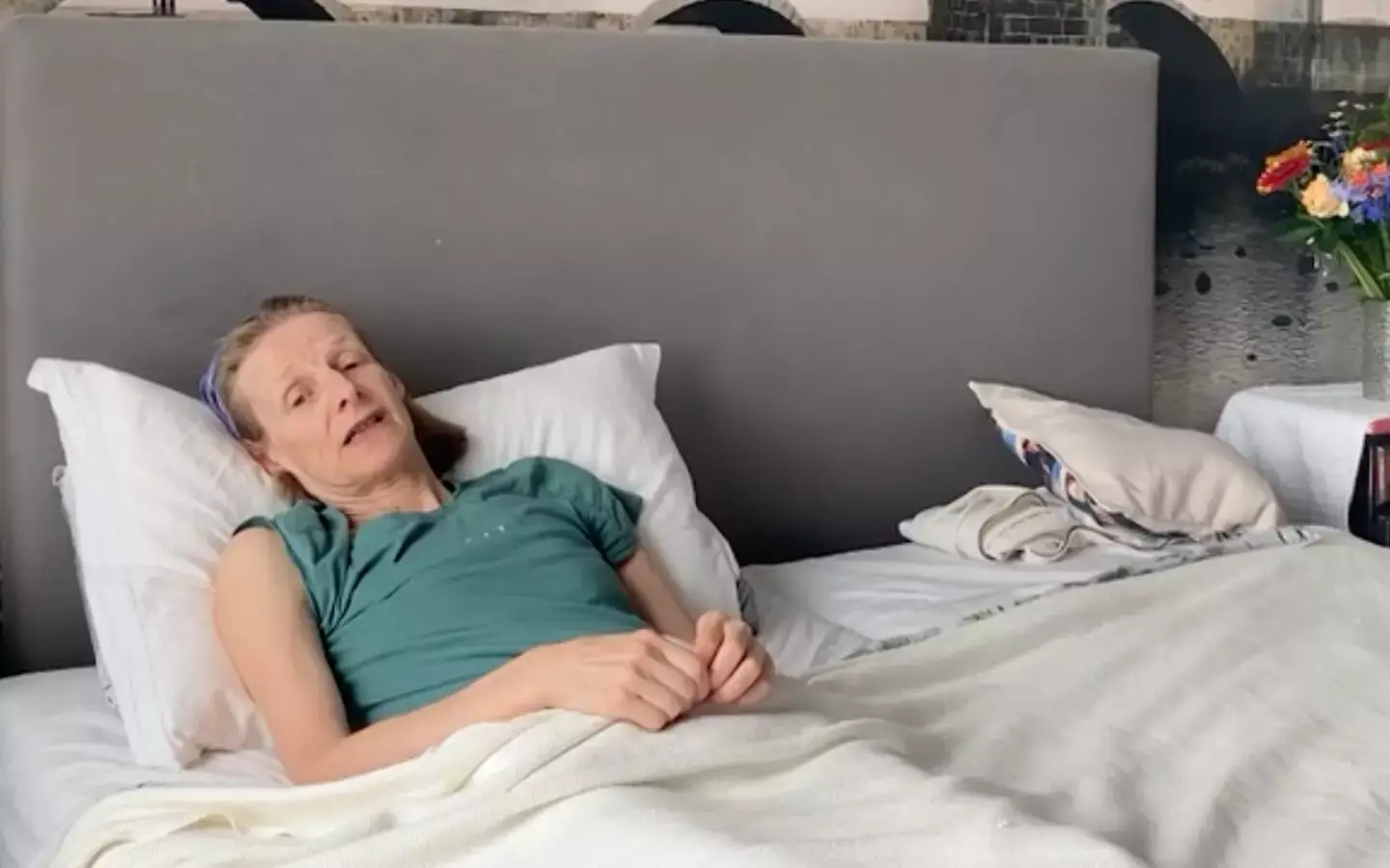 Edina hoped that UK laws on euthanasia would change soon. (BBC)