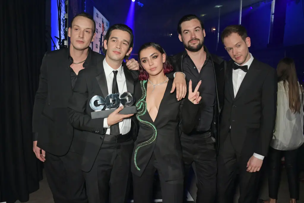 Charli XCX attended the ceremony alongside Healy's 1975 bandmates (Photo by David M. Benett/Dave Benett/Getty Images for HUGO BOSS)