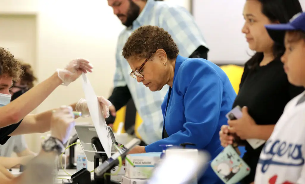 Karen Bass is the current Mayor of Los Angeles (Christina House / Los Angeles Times via Getty Images)