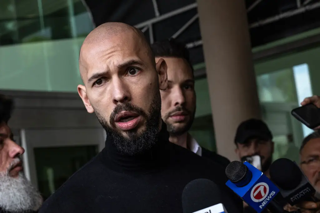 Andrew Tate and Tristan Tate are facing extradition proceedings in the US. (Photo by Alon Skuy/Getty Images)