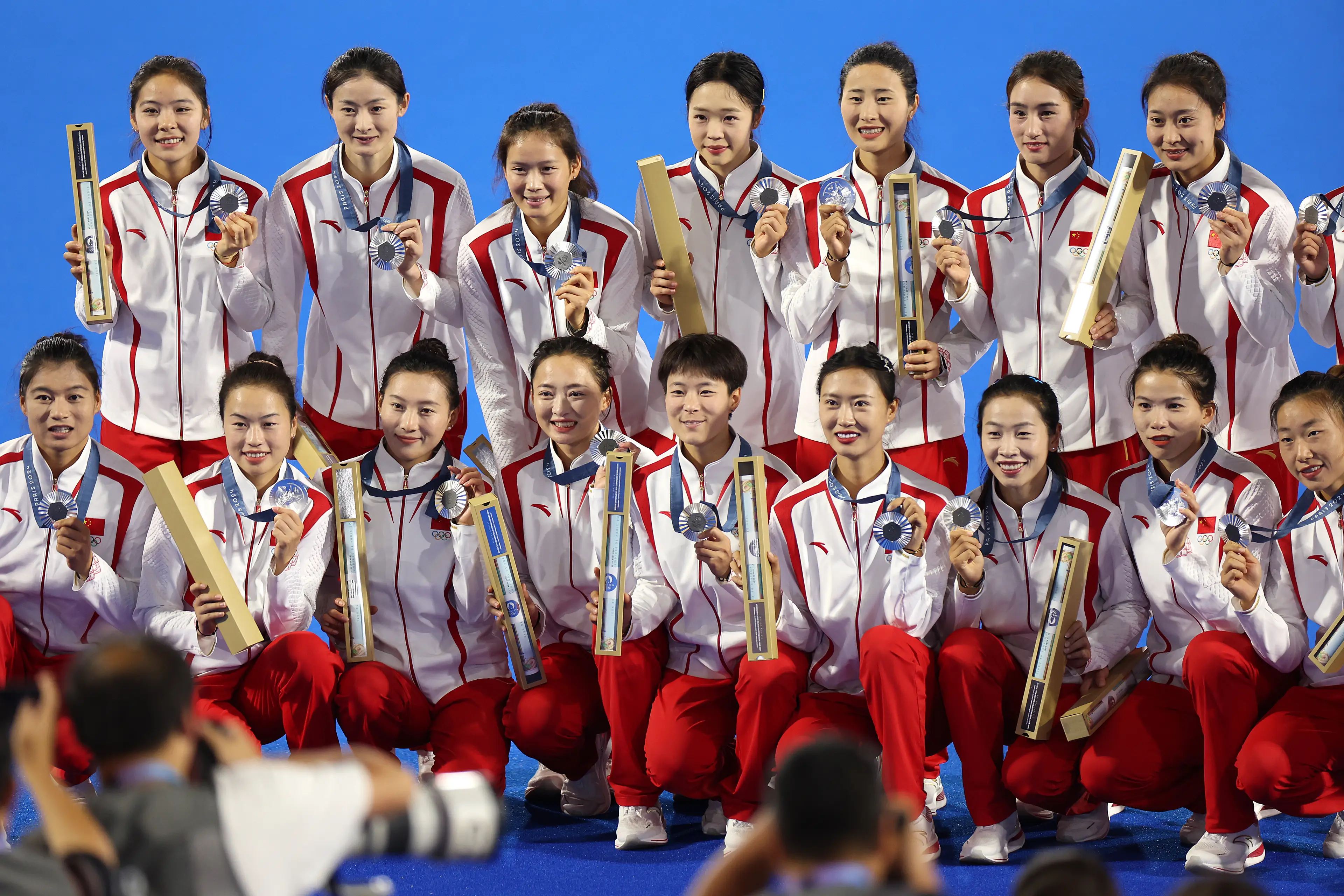 China's women's hockey team took home silver during the 2024 Paris Olympics. (Steph Chambers/Getty Images)