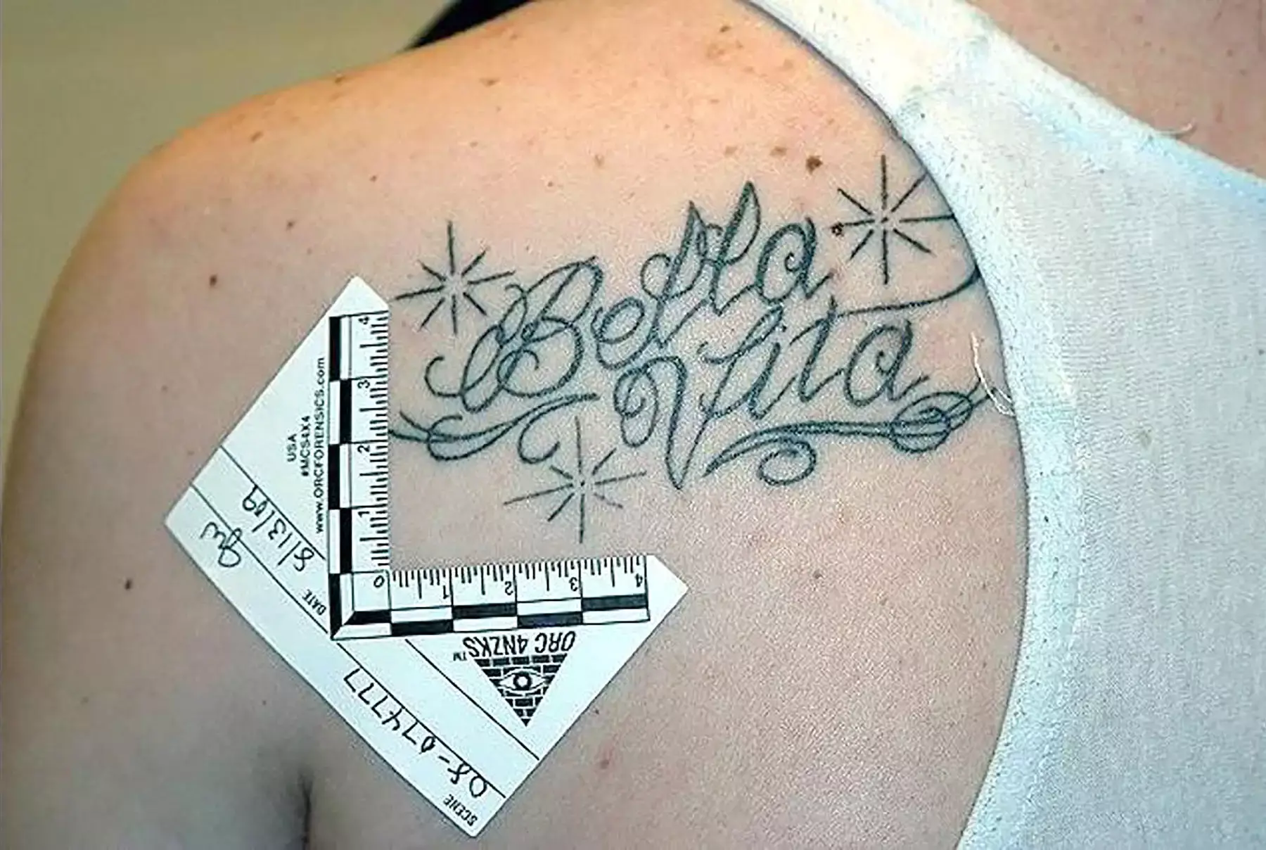 The controversial tattoo was slammed by the prosecution.