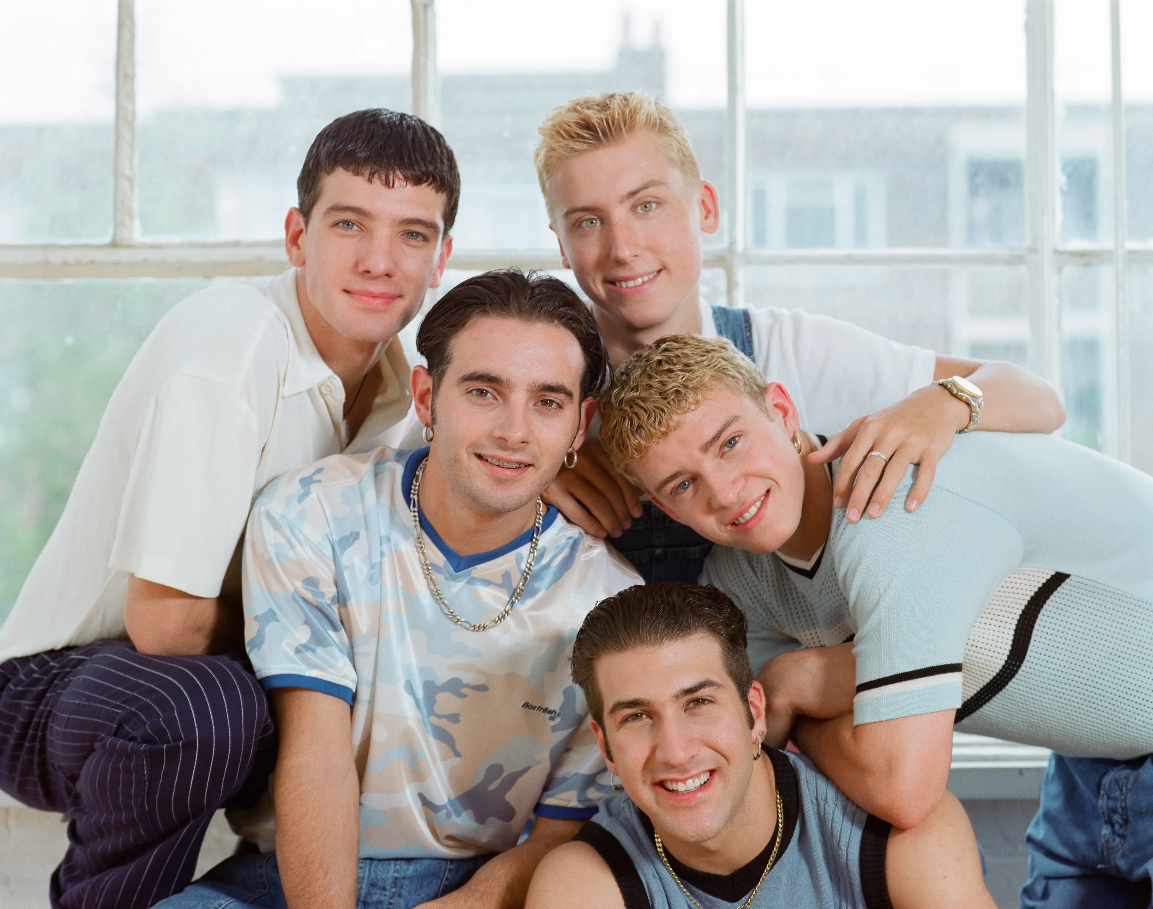 NSYNC in 1997, after Galasso left (Jason Buckner/Mirrorpix via Getty Images)