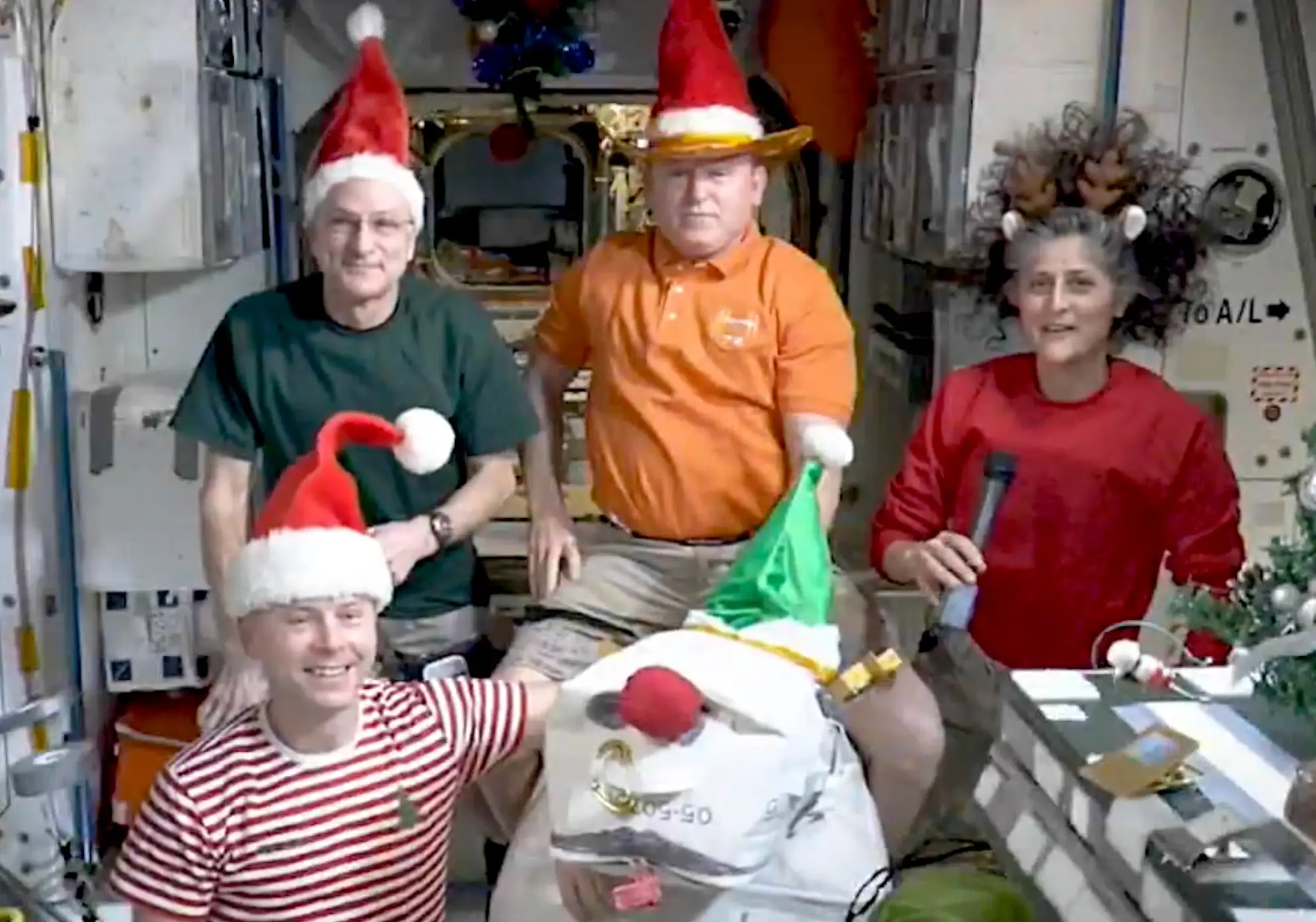People demanded to know how they got those darn Christmas hats (NASA)