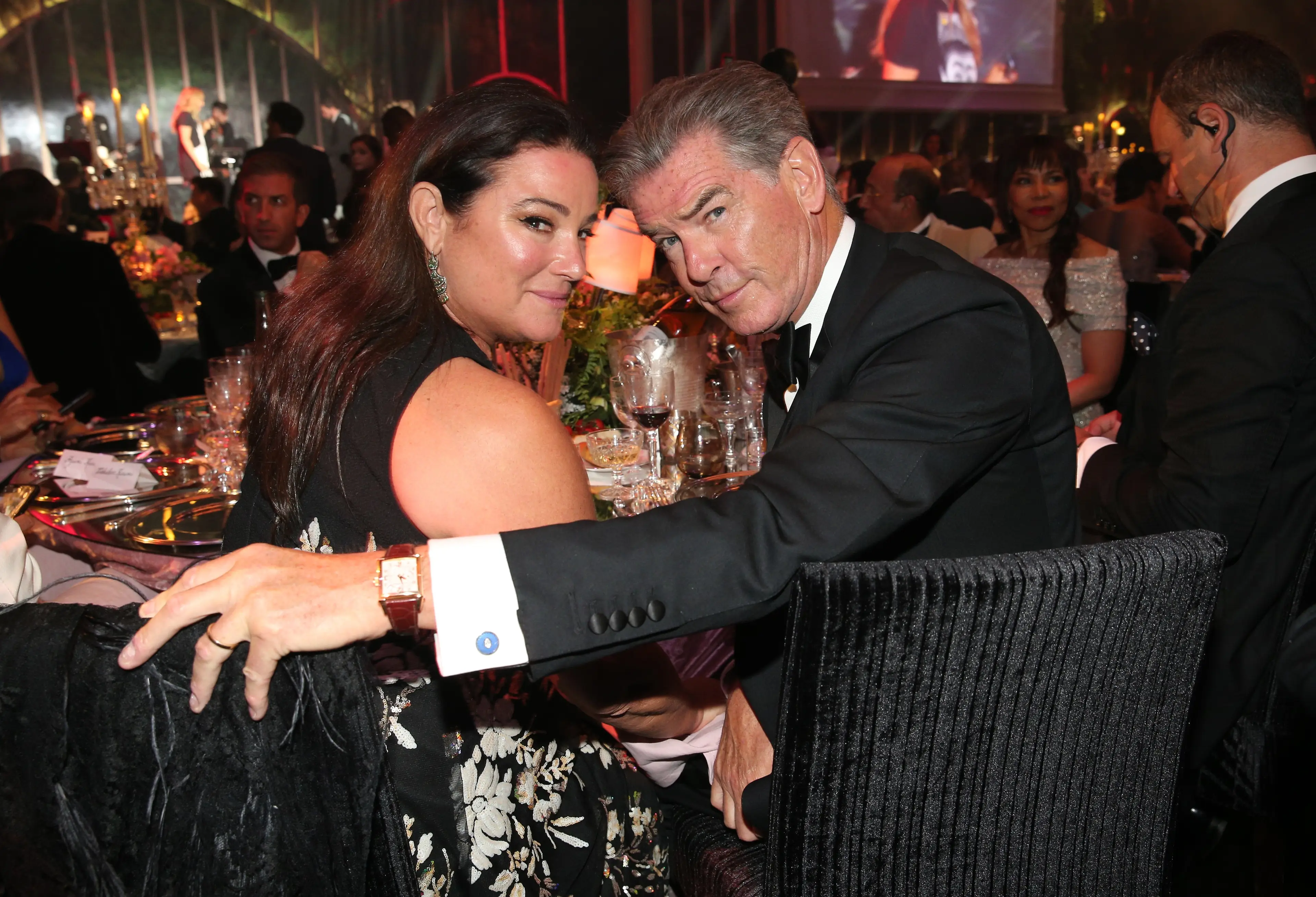 Brosnan has his wife's back (Gisela Schober/Getty Images)