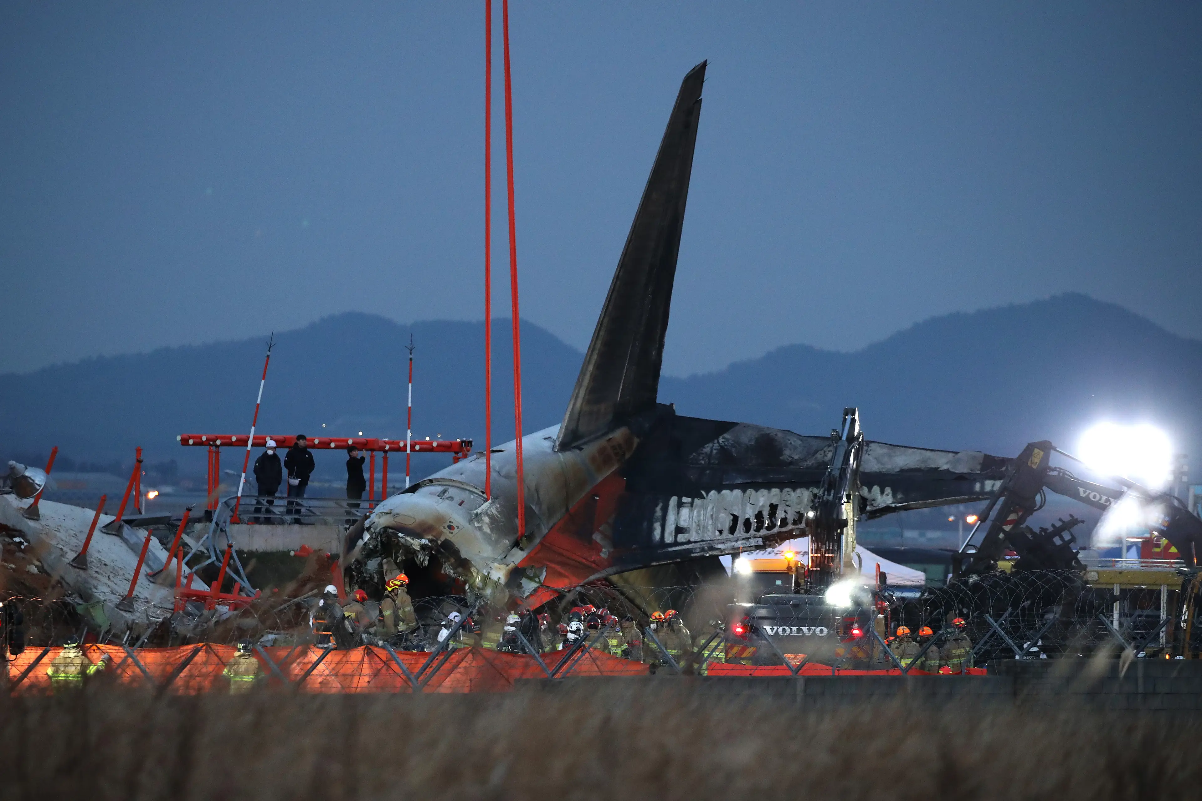 A plane carrying 181 people crashed in South Korea on December 29 (Chung Sung-Jun/Getty Images)