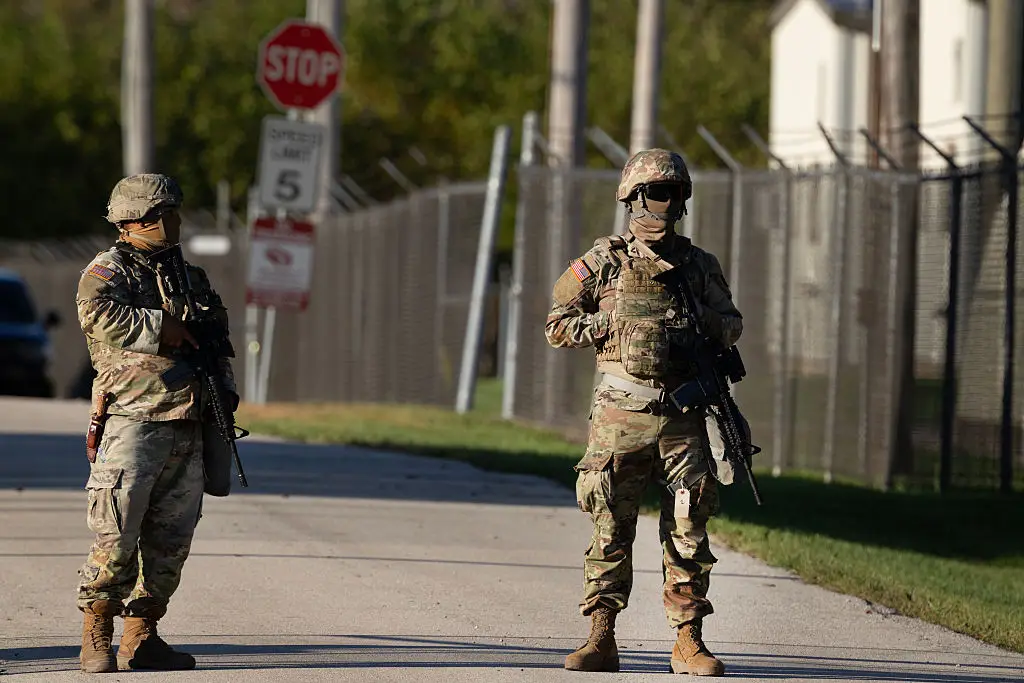 Members of the Texas National Guard are currently in Illinois (Scott Olson/Getty Images)