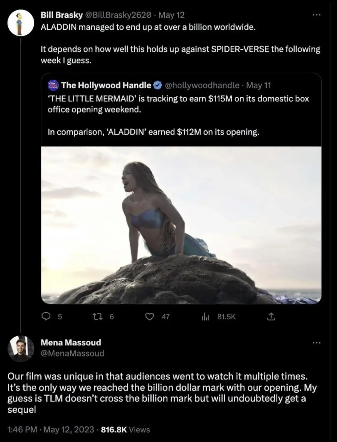 The tweet in question which received backlash from fans.