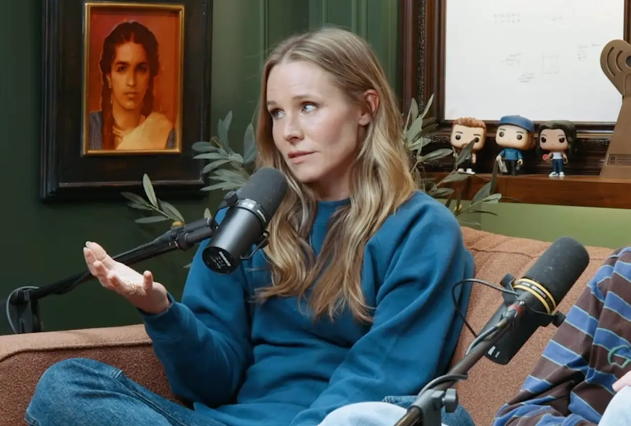 Bell says she had a 'near death experience' while shooting season three of the show (@armchairexpertpod/YouTube)