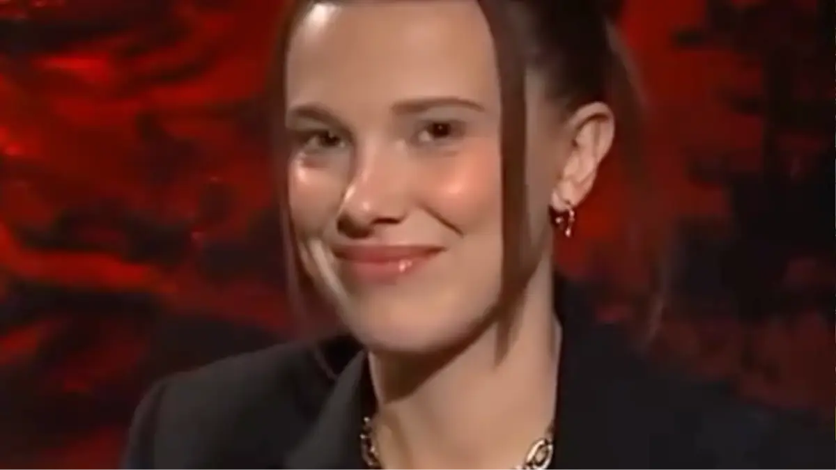 Millie Bobby Brown's reaction when asked if she was 'happy' with her character's ending in Stranger Things quickly goes viral