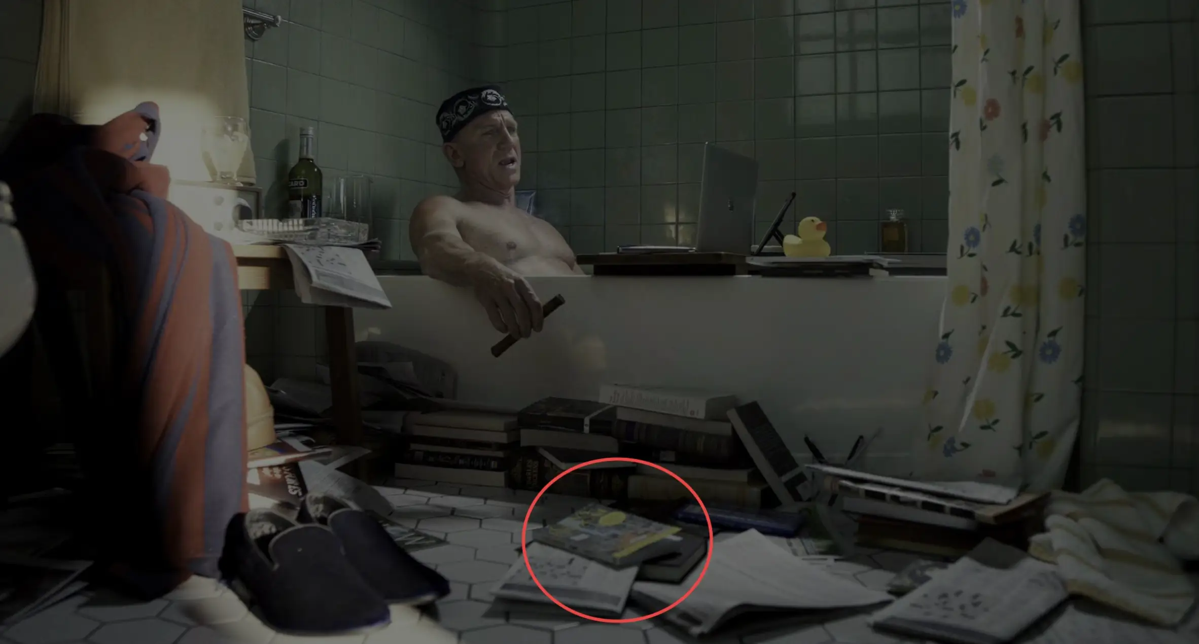 Did you notice the book on the floor?