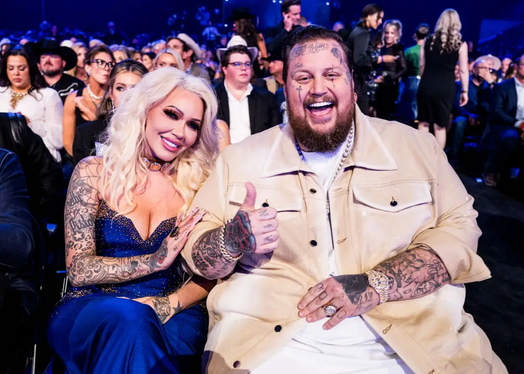 Bunny Xo and Jelly Roll at the 2024 Grammy Awards (John Shearer/Getty Images for ACM)