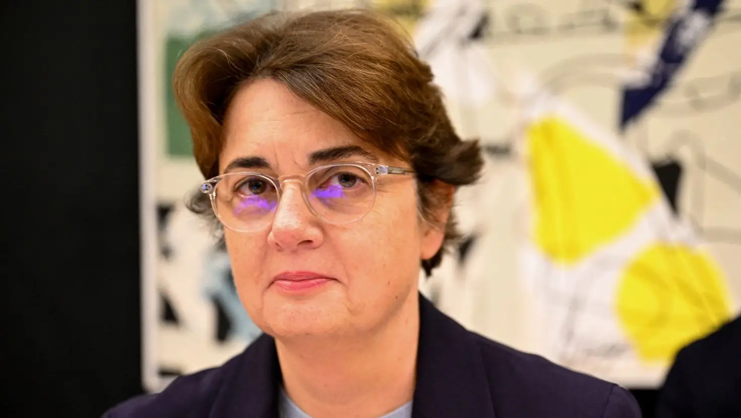 Louvre president Laurence Des Cars detailed her concerns with the museum's state earlier this year (BERTRAND GUAY/AFP via Getty Images)