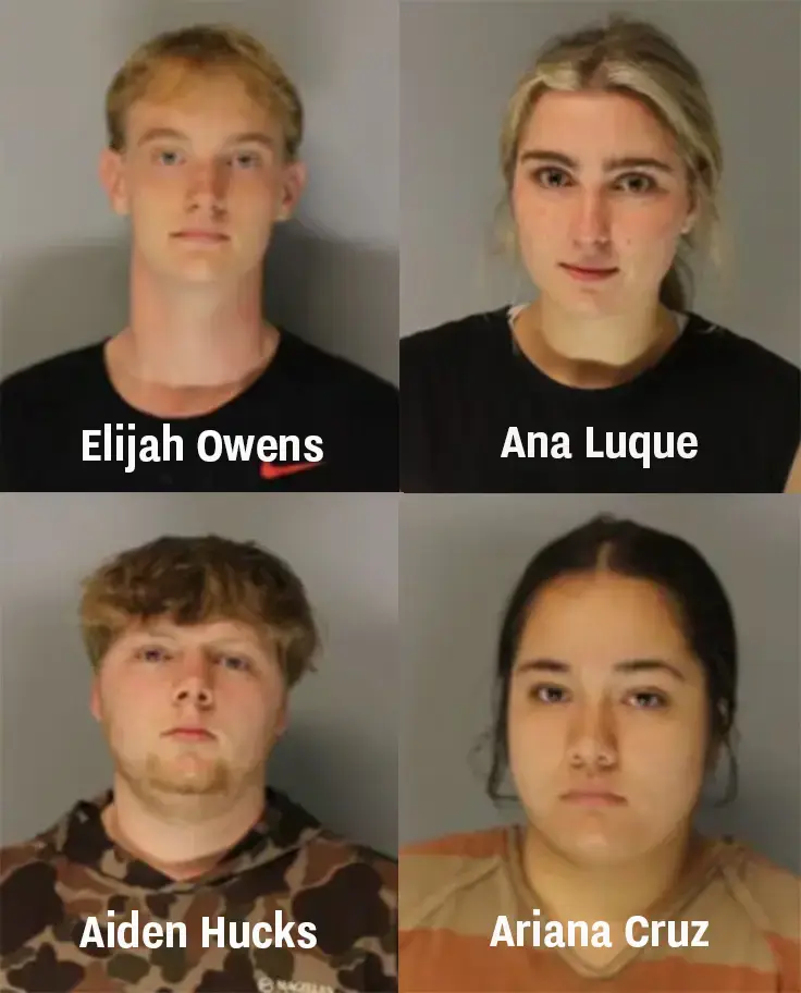 The other teens were charged with criminal trespass and littering on private property (Hall County Sheriff's Office)