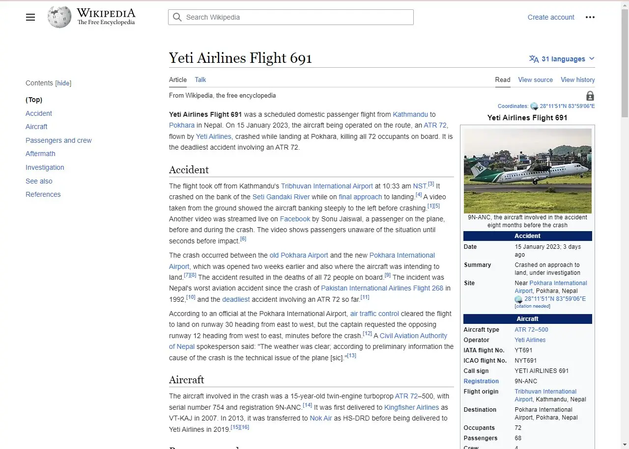 This is what Wikipedia pages look like now.