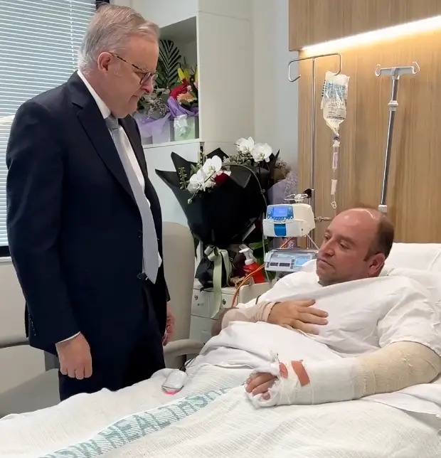 Australian Prime Minister Anthony Albanese has visited Ahmed in hospital (X/Anthony Albanese)