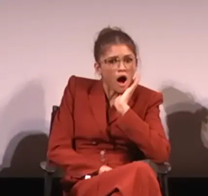 Zendaya realises how old the fan is.