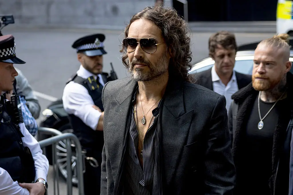 Russell Brand arrives at Southwark Crown Court in London, today (May 30), to face accusations of rape, indecent assault and sexual assault between 1999 and 2005 (Jack Taylor/Getty Images)