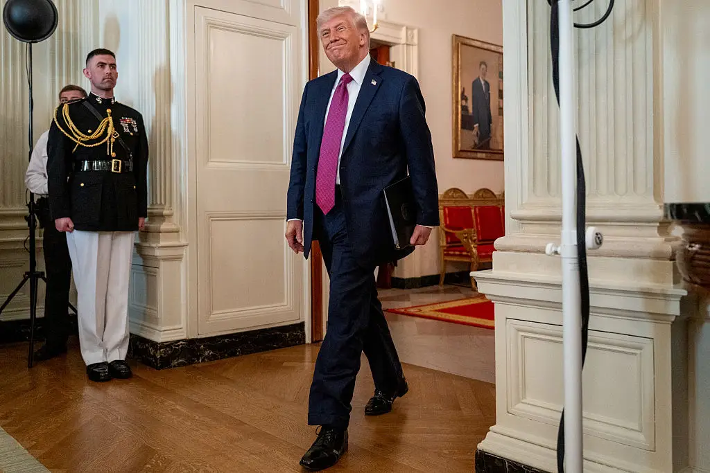 The WSJ reports that Trump ended up being 'locked out' of the Situation Room (Daniel Heuer/Bloomberg via Getty Images)