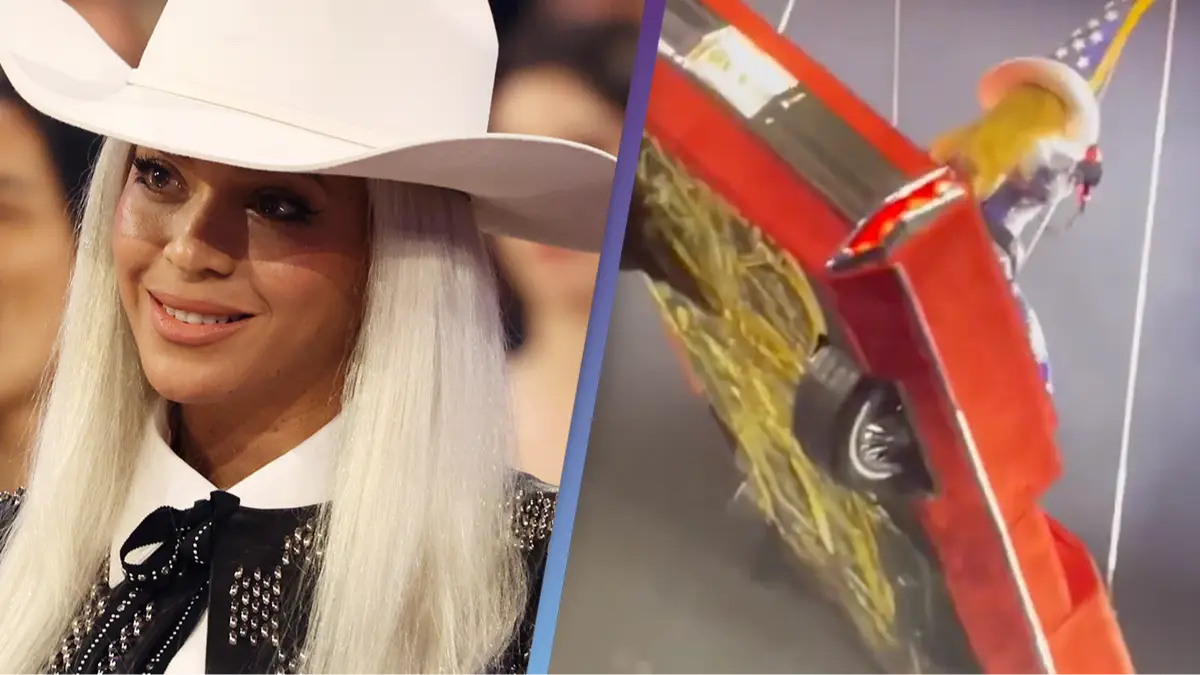 Beyoncé fans left terrified as she halts concert after major malfunction leaves her 'dangling' from car mid-air