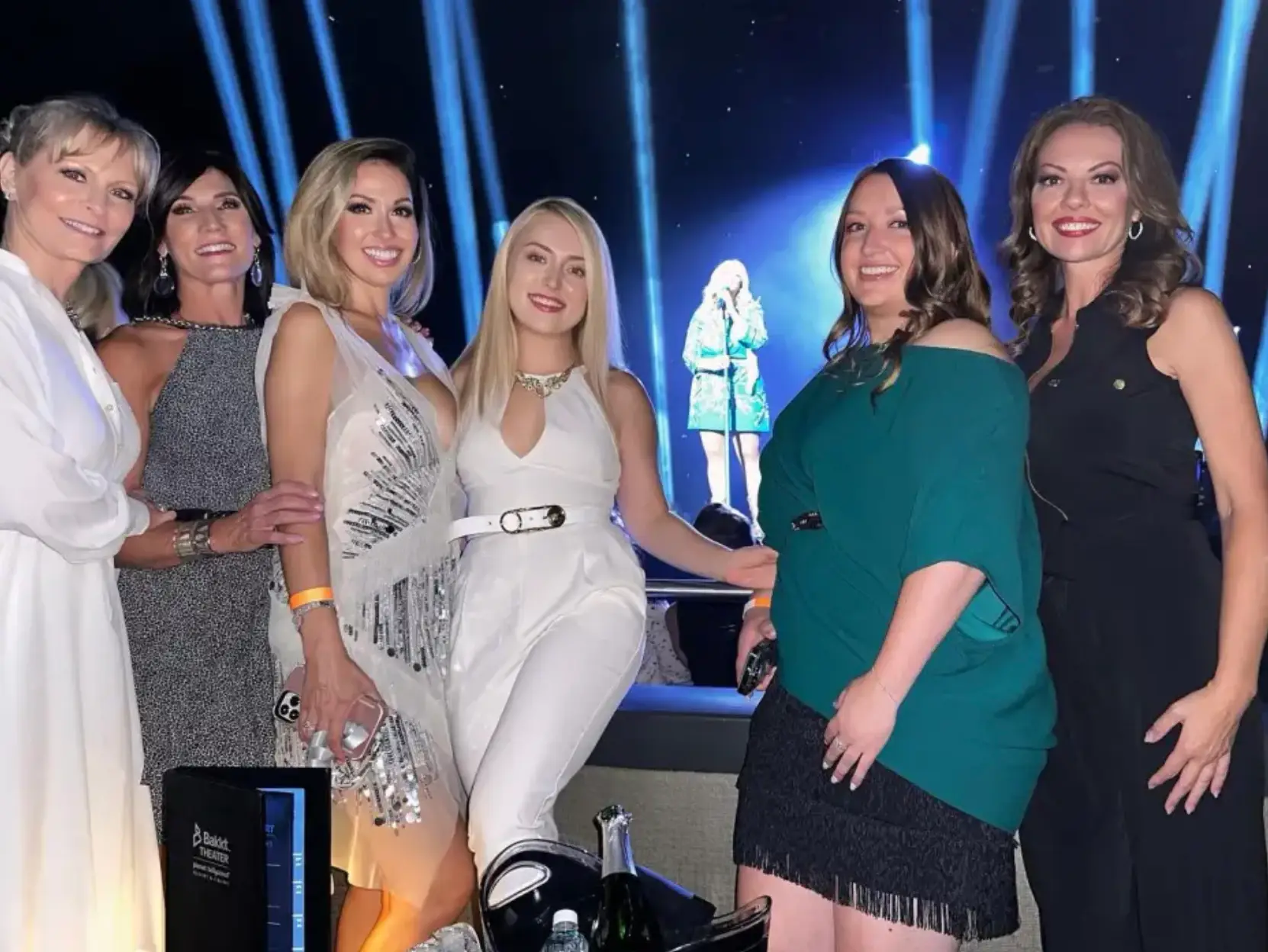 The group of friends were called out by the singer during her concert.