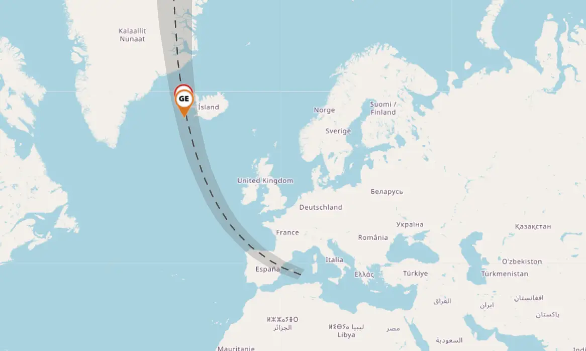 The 'Greatest Eclipse' will occur just west of Iceland (National Solar Observatory, AURA and National Science Foundation)