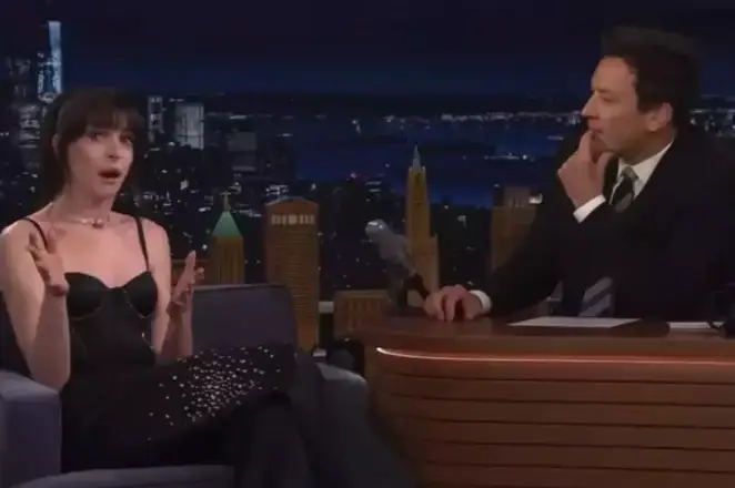 Neither of them could hide the awkwardness of the moment (NBC)