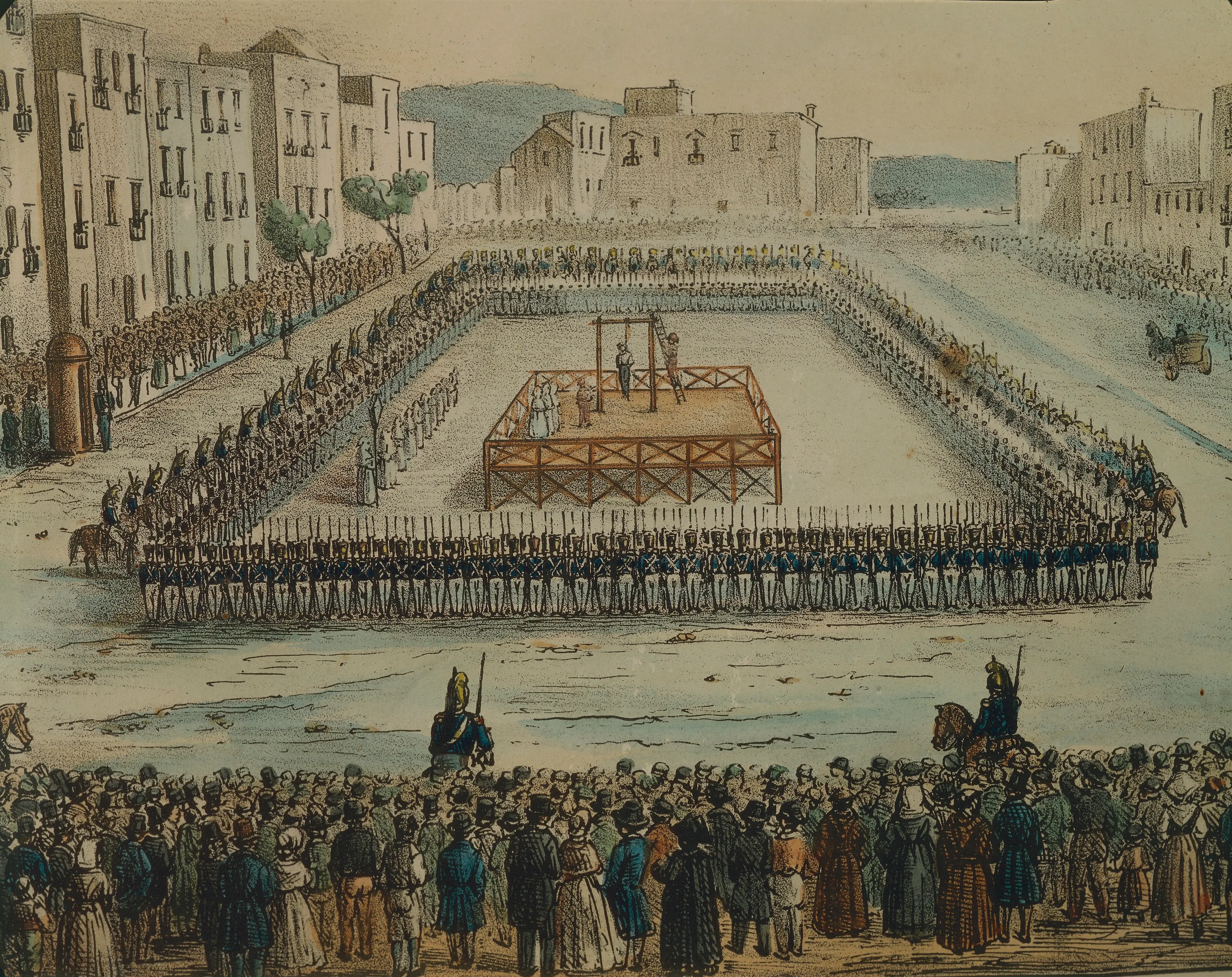 Historically, executions have taken place publicly in many countries(DEA / A. DAGLI ORTI/De Agostini via Getty Images)