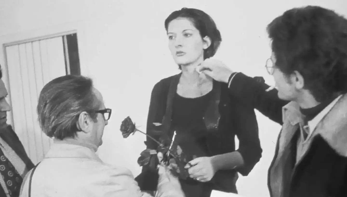 One person cut the artist (Marina Abramović Institute/YouTube)