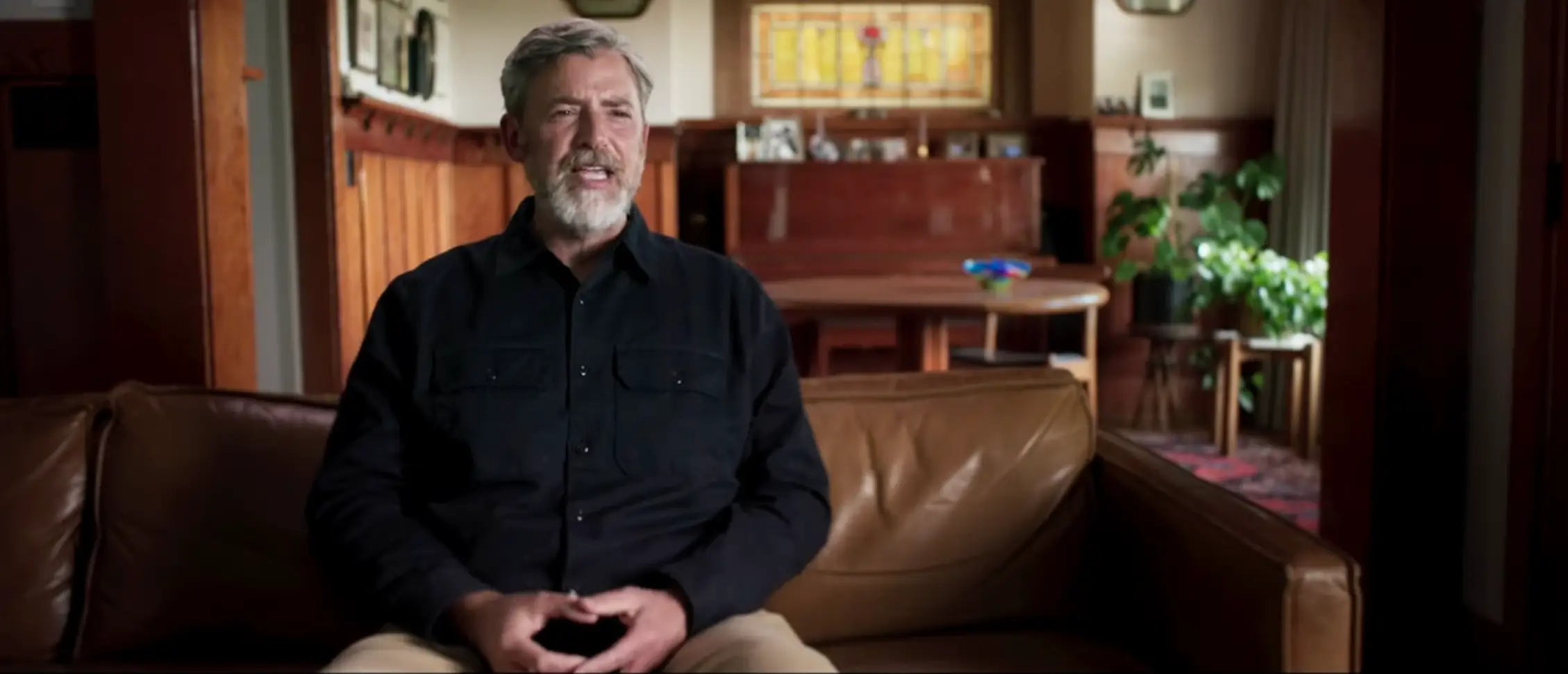 Andy Reaser is still struggling to process Elisabeth Finch's lies (YouTube/Peacock)