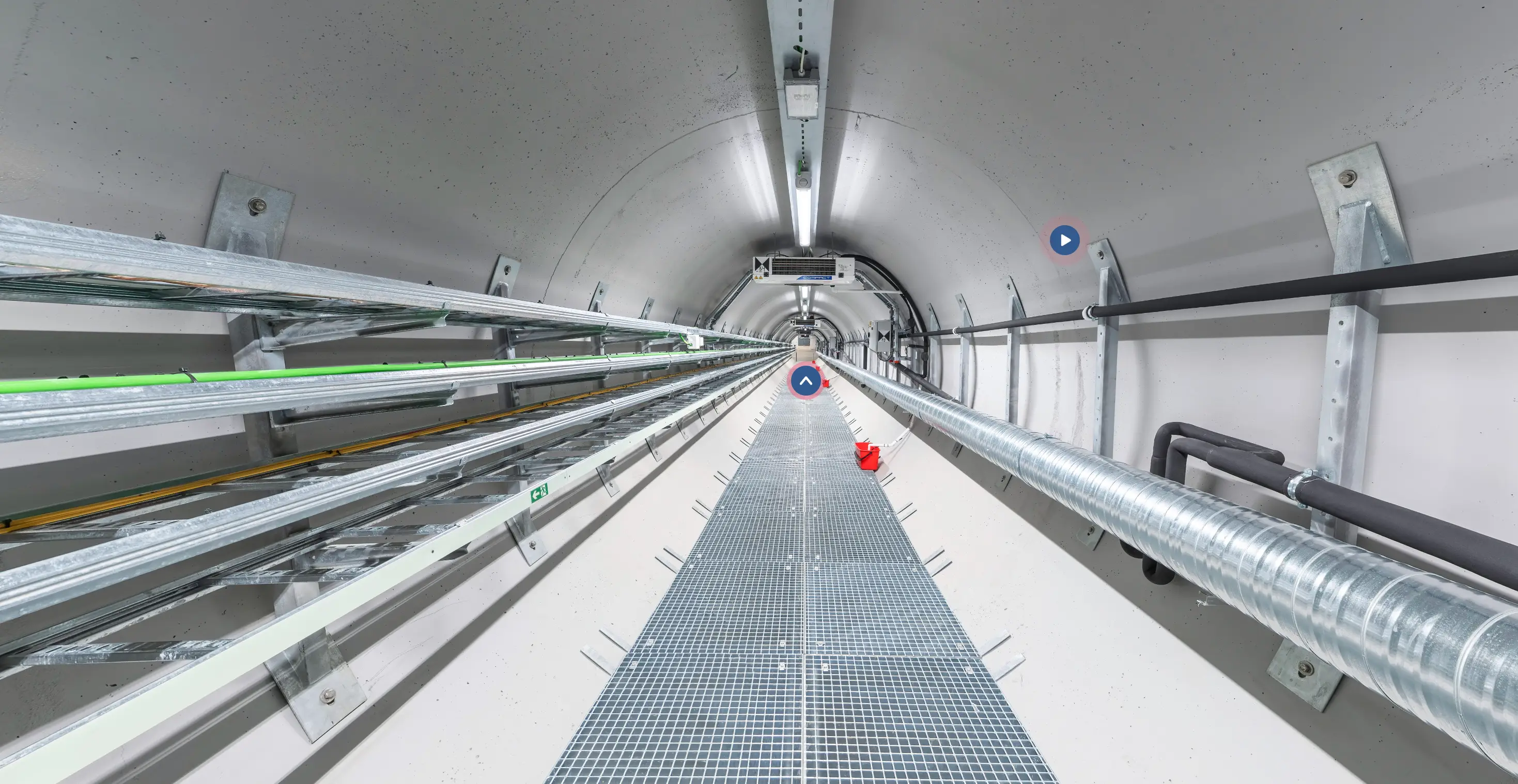 In order to reach the seed vault you must first pass through this futuristic-looking tunnel (Seed Vault Virtual Tour)