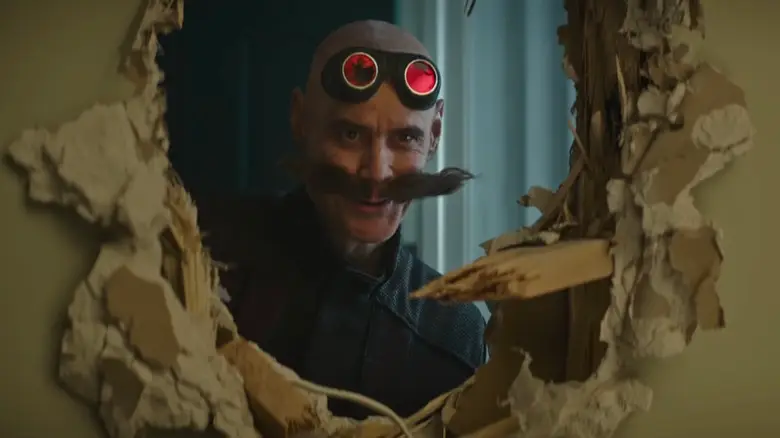 Jim Carrey in Sonic the Hedgehog 2.