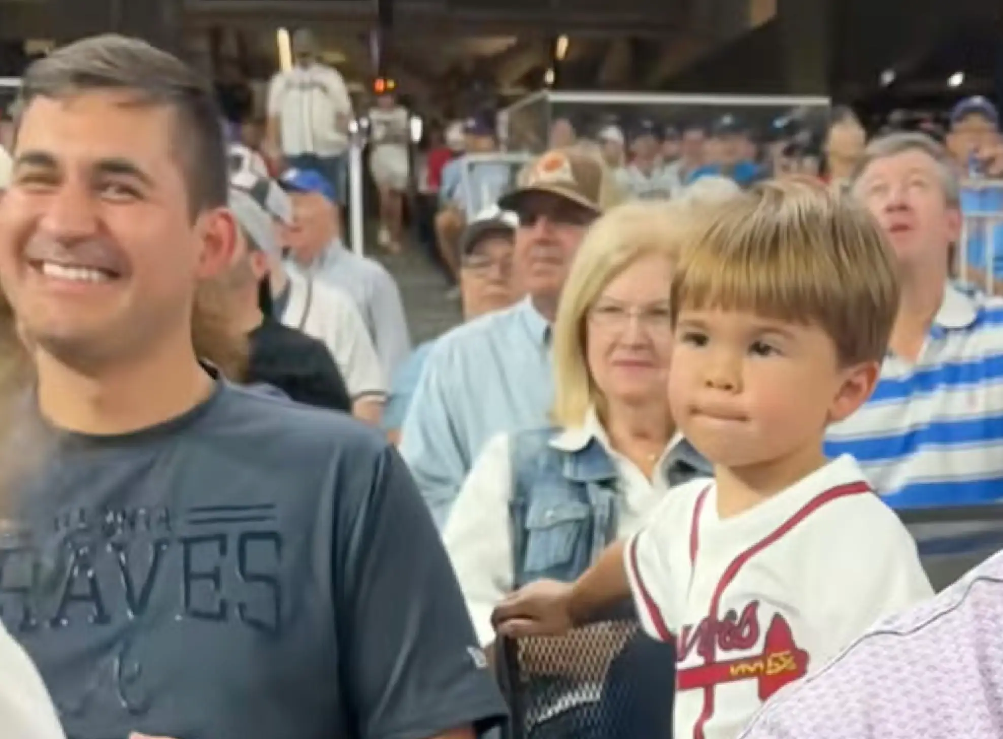 The fan doubled-down on not handing the ball over. (@abc7NY/YouTube)