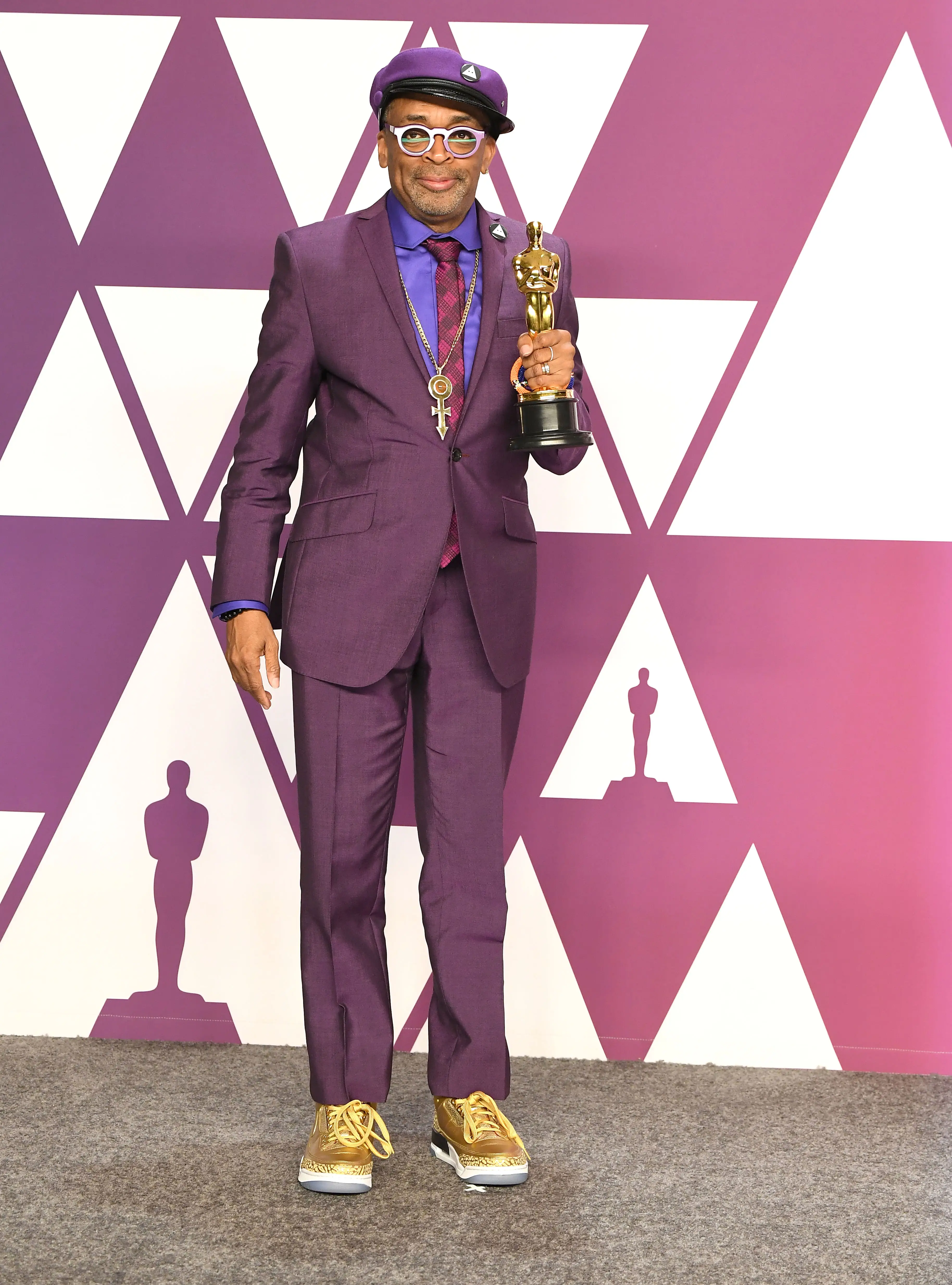 Spike Lee wearing his sneakers.