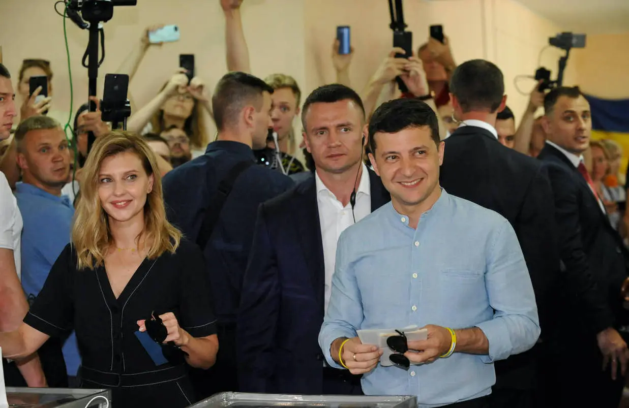 Ukraine Volodymyr Zelenskyy and his wife Olena Zelenska.