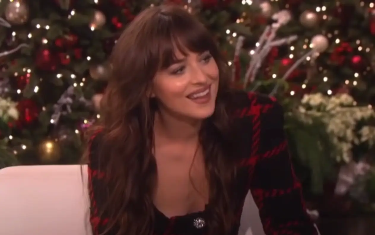 Dakota Johnson is often on TV talk shows. (YouTube/TheEllenShow)