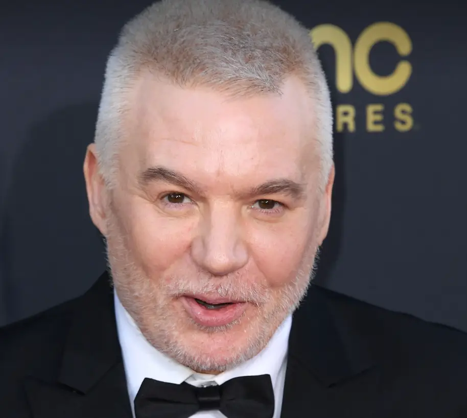 Mike Myers now has short white hair. (Steve Granitz/FilmMagic via Getty)