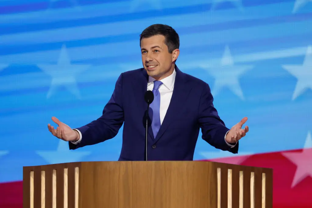 Pete Buttigieg responded to Kamala calling him 'risky' (Chip Somodevilla/Getty Images)