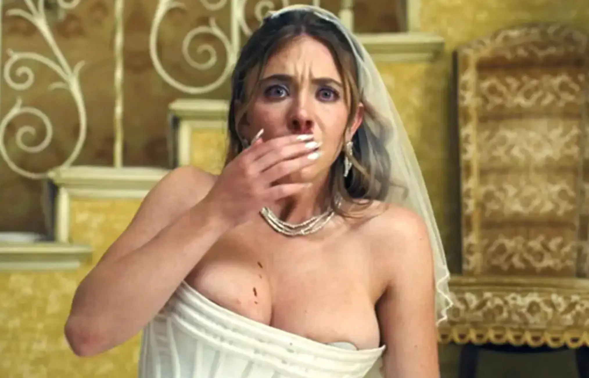 Cassie's wedding dress balanced her desire to be a 'princess' with her inherent 'tackiness' (HBO)