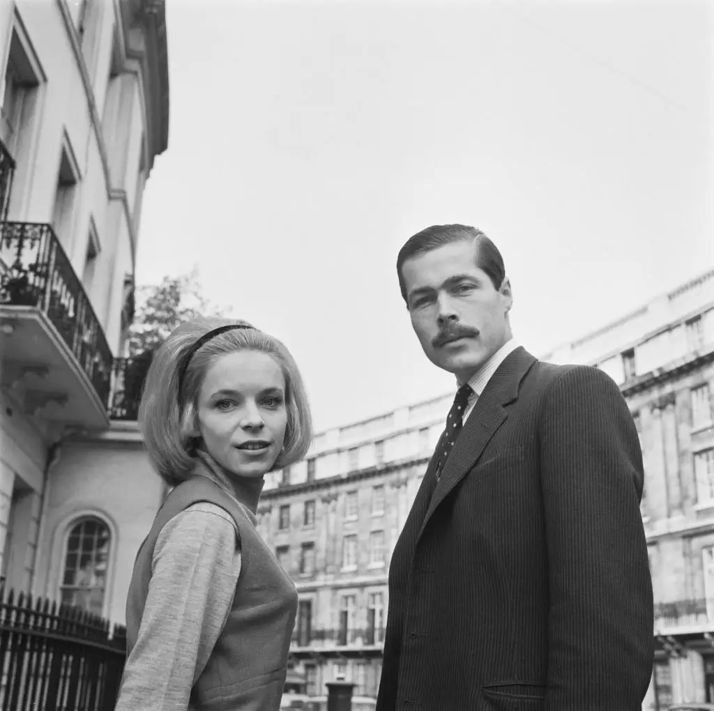 John Bingham, later the 7th Earl of Lucan, and Veronica Mary Duncan announce their engagement, UK, 14th October 1963. He disappeared in November 1974 after their children's nanny was found murdered in their family home  (Evening Standard/Hulton Archive/Getty Images)