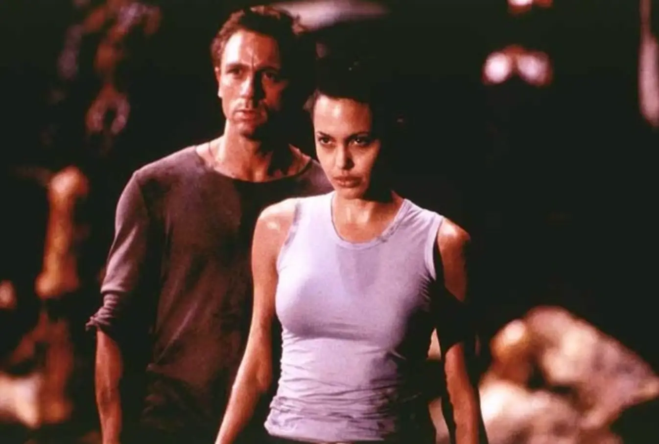 Yep, that is a young Angelina Jolie and Daniel Craig (Paramount)