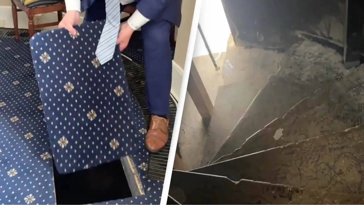Incredible footage shows inside secret hidden passageways that run underneath US Capitol