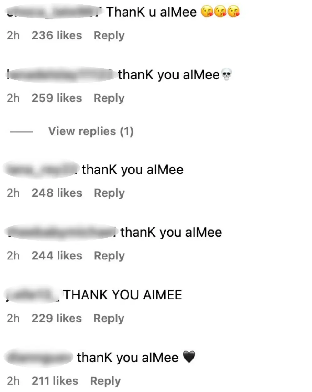 The comments are flooding in. (Instagram)