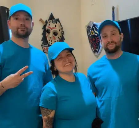 Alexia Shrout shares a 15-year-relationship with partners Doug Shrout and Jake Shrout Mchaffie in Maumee, Ohio. (Supplied)